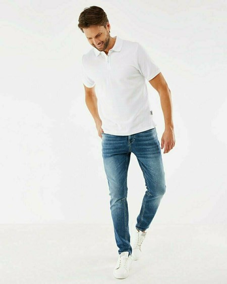 Mexx ADAM Mid waist/ Tapered leg jeans Medium Vintage Bleu | 25ERDOZNS