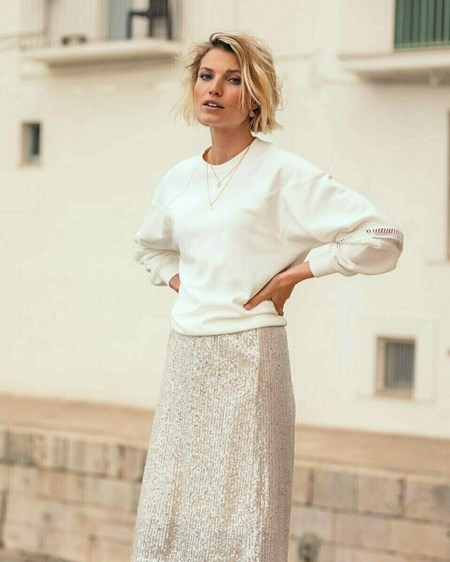 Mexx Big sleeve sweater Off white Blanche | 92UGEXPWV