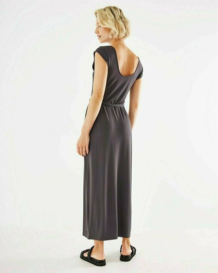 Mexx Capsleeve long dress Dark Grey Grise | 27HIWDOMR