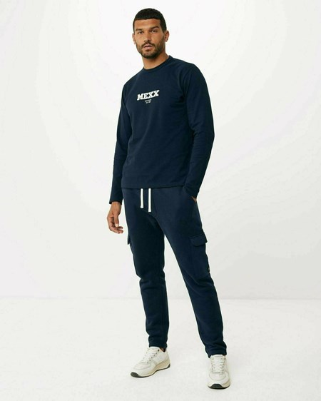 Mexx Cargo sweatpants Navy Bleu | 91UXCWMHF