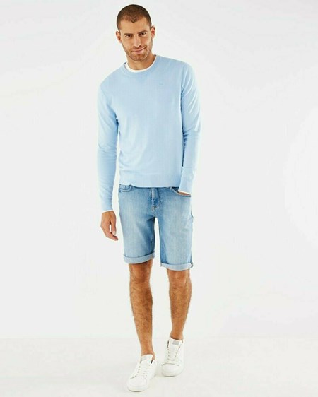 Mexx Crew neck sweater Light Blue Bleu | 67LQDVRGJ