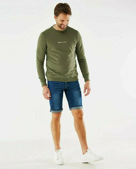 Mexx Crew neck sweatshirt Army Green Vert | 45QABPECJ