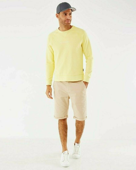 Mexx Crew neck sweatshirt Yellow Jaune | 29TVXFDYZ
