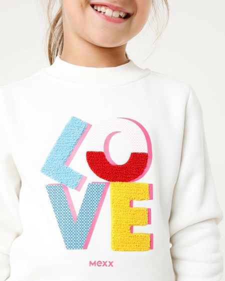 Mexx Crewneck sweater with artwork Off White Blanche | 35CWOGSUF