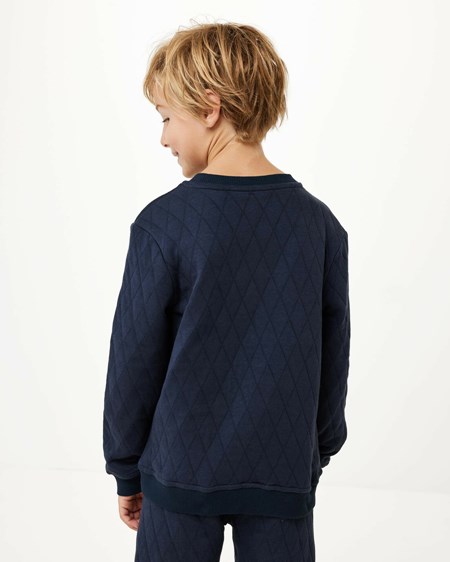 Mexx Crewneck sweater with quilting Navy Bleu | 80AXHVSYU