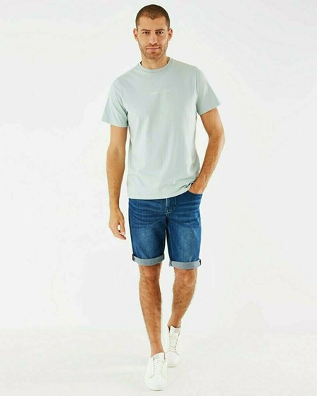 Mexx Crewneck t-shirt Grey Mint Vert | 14OBKTQCR