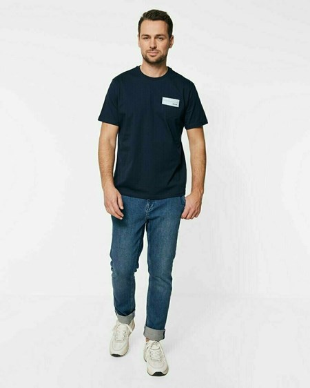 Mexx Crewneck t-shirt Navy Bleu | 21VMIHGYS