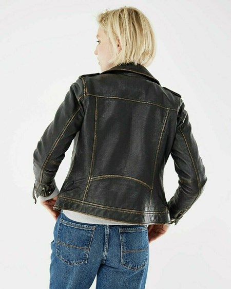 Mexx Cuir Jacket Milou Black Noir | 64PGDSYBV