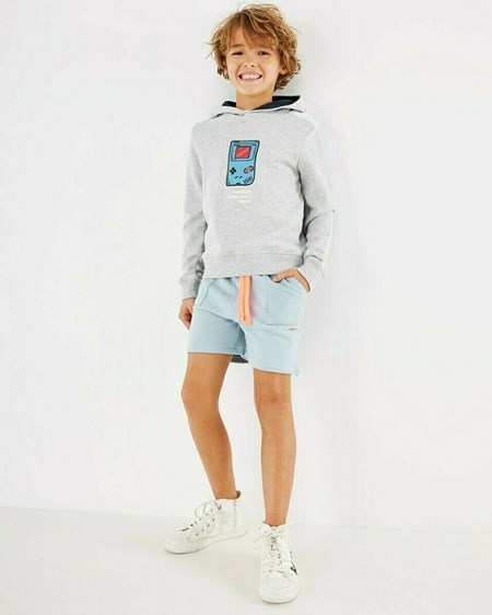 Mexx Encapuchonné sweater Grey Melee Grise | 53KCHULNR