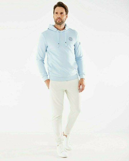 Mexx Encapuchonné sweater Light Blue Bleu | 87CTSJOAF
