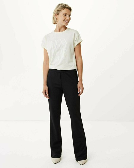 Mexx Flared leg jersey pants Black Noir | 94XCRLWOY