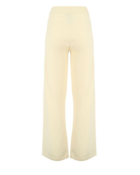 Mexx Flatknit rib wide leg pants Off White Blanche | 92VXWBZHQ