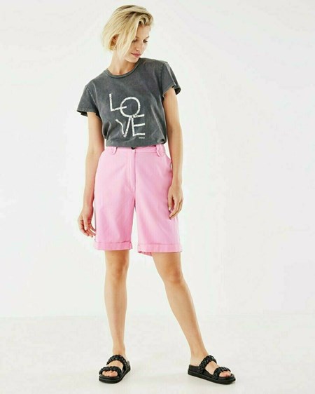 Mexx Fluttersleeve tee Dark Grey Grise | 28JGDITZP
