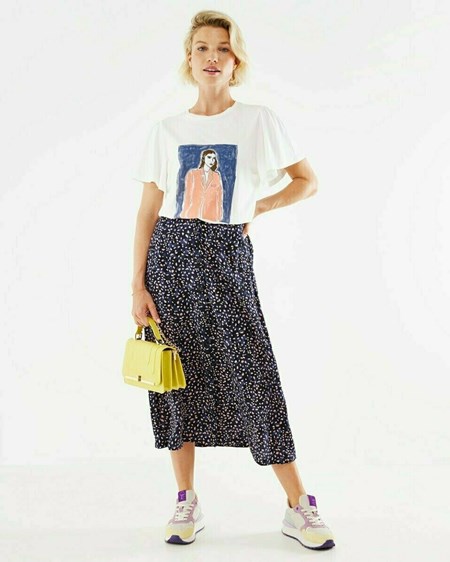 Mexx Fluttersleeve tee Off white Blanche | 58DUTQAMS