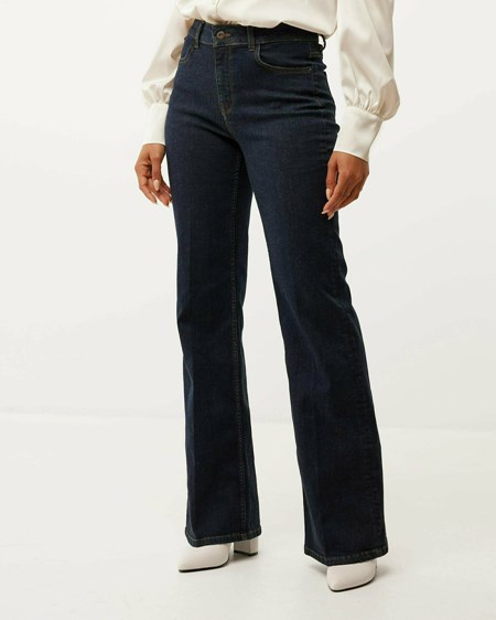 Mexx KIM High waist/ Droit leg jeans Blue Rinsed Bleu | 79FRVIQSY