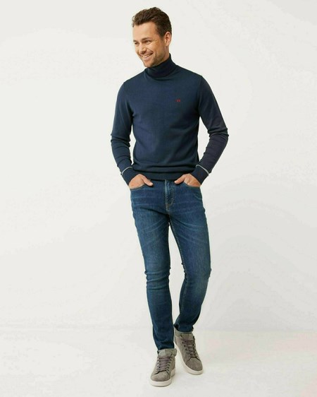 Mexx LOGAN Mid waist/ Slim leg jeans Dark Vintage Bleu | 24IREOCJD