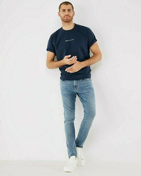 Mexx LOGAN Mid waist/ Slim leg jeans Vintage Used Bleu | 46NZWRDPQ