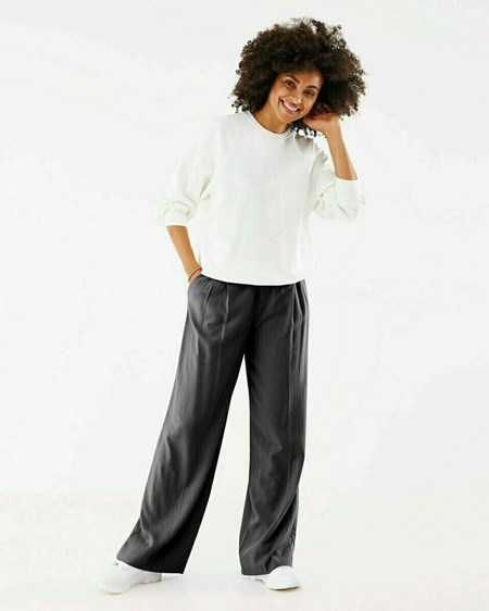 Mexx Larges leg linen pants Black Noir | 46DZQFTSP