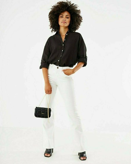 Mexx Longsleeve linen blouse Black Noir | 15GQLBHKC