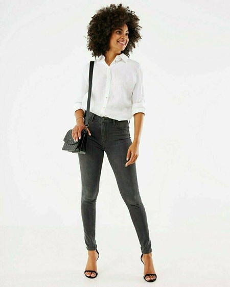 Mexx Longsleeve linen blouse White Blanche | 16JVHAGTU
