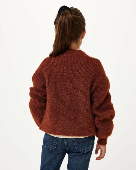 Mexx Lurex cardigan Dark Brown Marron | 75KXLIVQS