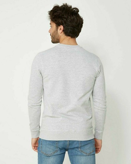 Mexx Mexx Men Pull with HD print Grey Melange Grise | 96WUVBZXQ