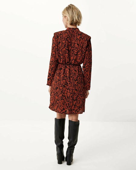 Mexx Mock neck longsleeve dress Dark Brown Marron | 92LKGQBUV