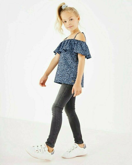 Mexx NIKKIE Mid waist/ Mince leg jeans jegging Smoke Noir | 93BDXUTWN