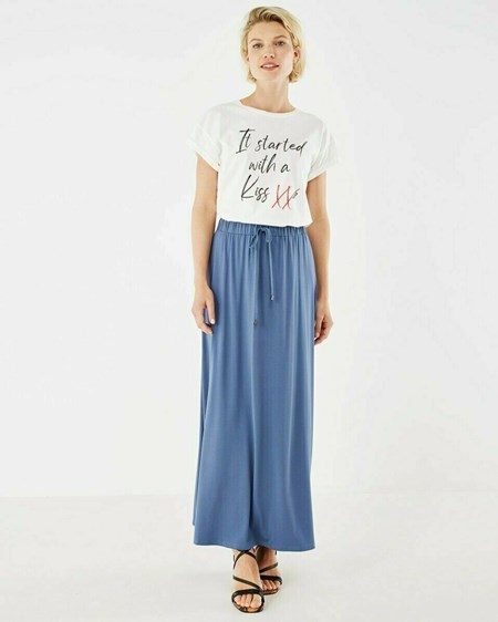 Mexx Oversized Corta Sleeve tee Off white Blanche | 86CGIBMHJ