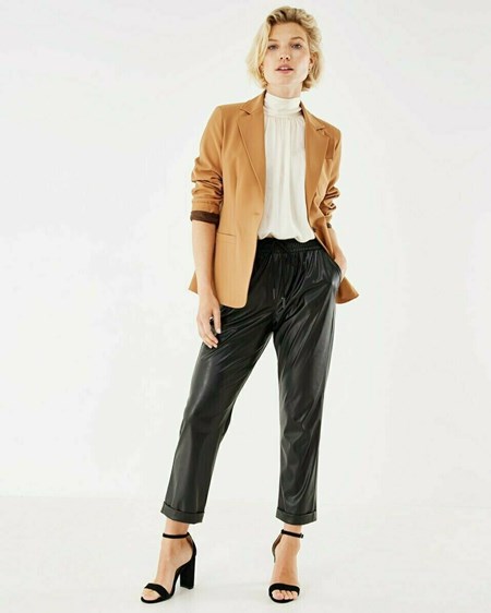 Mexx PU pants with elastic waist Black Noir | 72BOISTMF