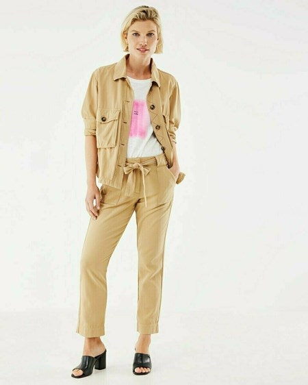 Mexx Pants with tie Dark Sand Doré | 17GSUAEVC