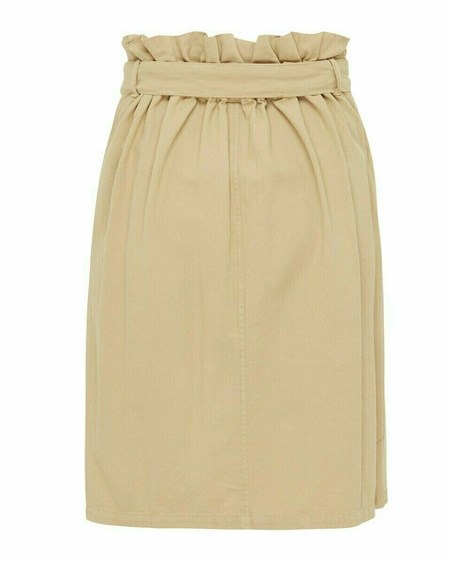 Mexx Paperbag waist wrap skirt Dark Sand Beige | 72EKUVQMP