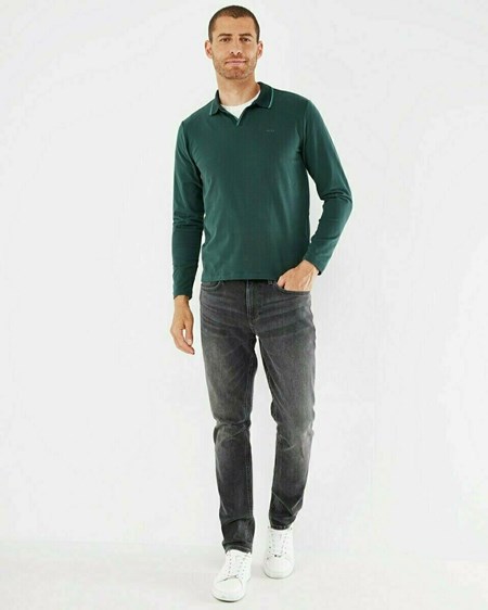 Mexx Polo LS Dark Green Vert | 95ANJOMXY