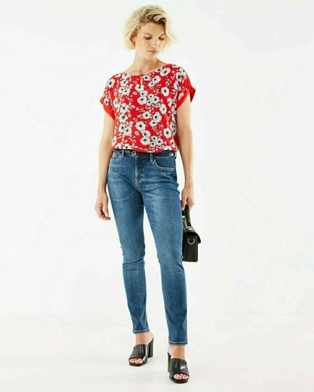 Mexx Printed combi top Red Rouge | 08FLIUDPN