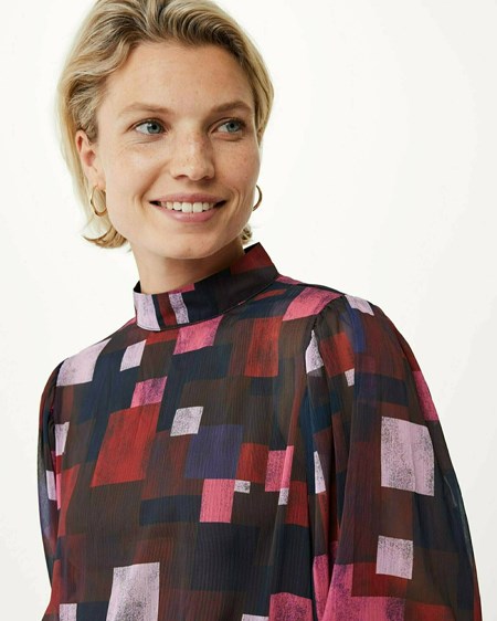 Mexx Puffsleeve blouse AOP Multicolor Multicolore | 58KROHQBT