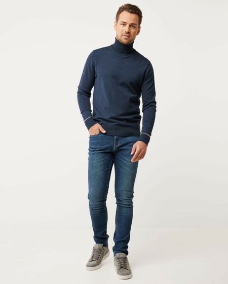 Mexx Roll neck sweater Navy Bleu | 12CBFQLKY