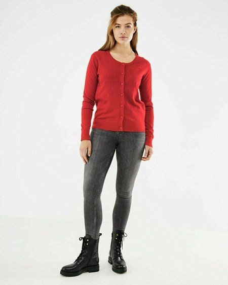 Mexx Round neck Cardigan SUSAN Red Rouge | 59KRVWCLQ