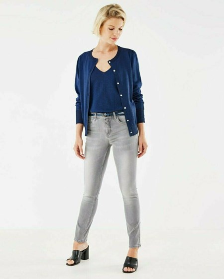 Mexx Round neck cardigan Navy Bleu | 56XNYUJGV