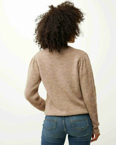 Mexx Round neck puff sleeve pullover Beige Beige | 74MQRAGKX