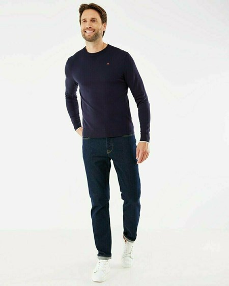 Mexx STEVE Mid waist/ Droit leg jeans Blue Rinsed Bleu | 81FSLAKXG