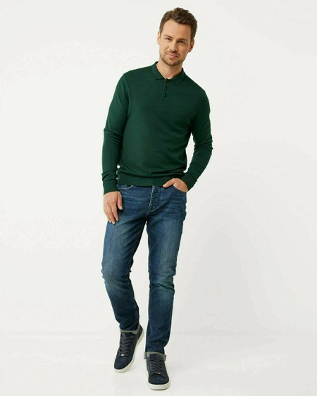 Mexx STEVE Mid waist/ Droit leg jeans Dark Used Bleu | 71KJYRISH