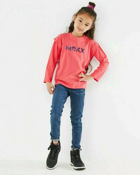 Mexx Sequins T-shirt Dark Pink Rose | 05HBYJMWF