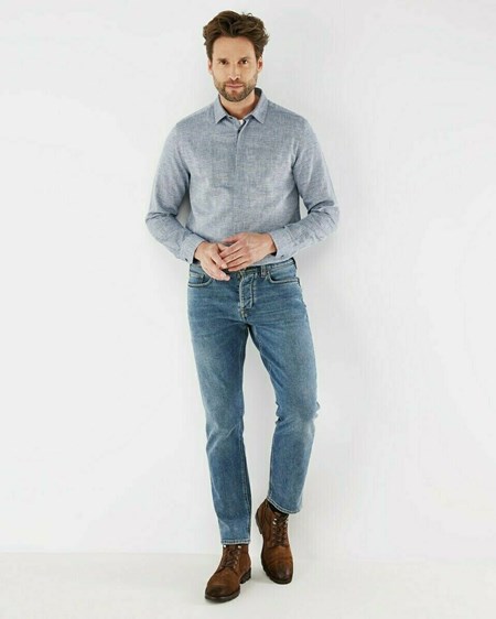 Mexx Shirt LS Navy Bleu | 63KRDIJCW