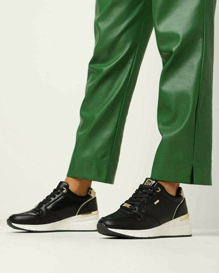 Mexx Sneaker Hena Black/Gold Noir | 15URSAOQZ