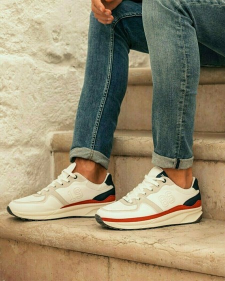 Mexx Sneaker Jamain White/Navy Blanche | 83ICVQBYE