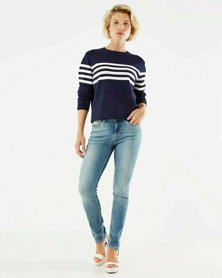Mexx Stripe pullover Navy Bleu | 57QCORHEP
