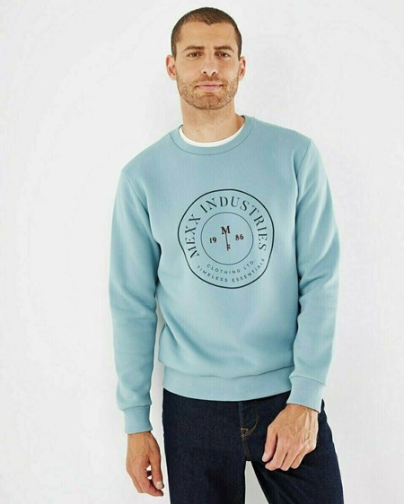 Mexx Sweatshirt Greyish Blue Bleu | 20HOTJNEA