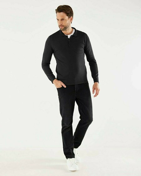 Mexx TYLOR Polo LS Black Noir | 54ZLUMNPK