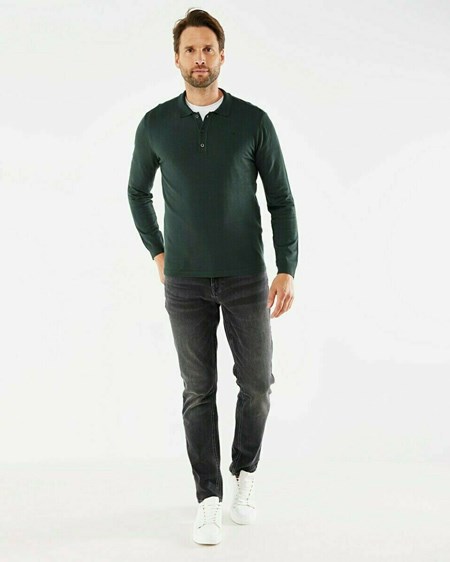 Mexx TYLOR Polo LS Dark Green Vert | 25FDQLSJP