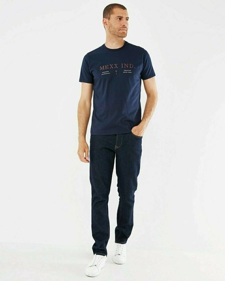 Mexx T-Shirt SS Navy Bleu | 84JDHIONB